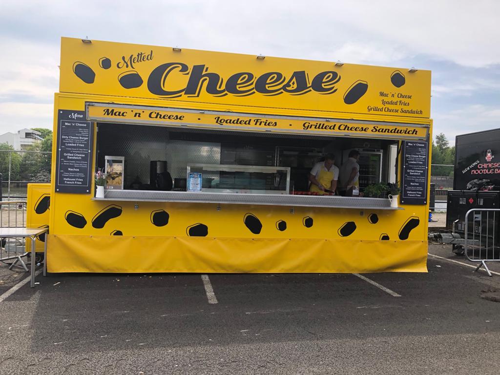 Yellow Cheese street food trailer serving mac and cheese